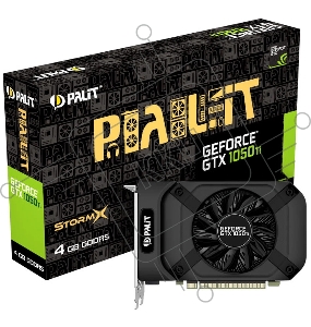 Видеокарта Palit PA-GTX1050Ti StormX 4G nVidia GeForce GTX 1050TI 4096Mb 128bit GDDR5 1290/7000 DVIx1/HDMIx1/DPx1/HDCP Ret