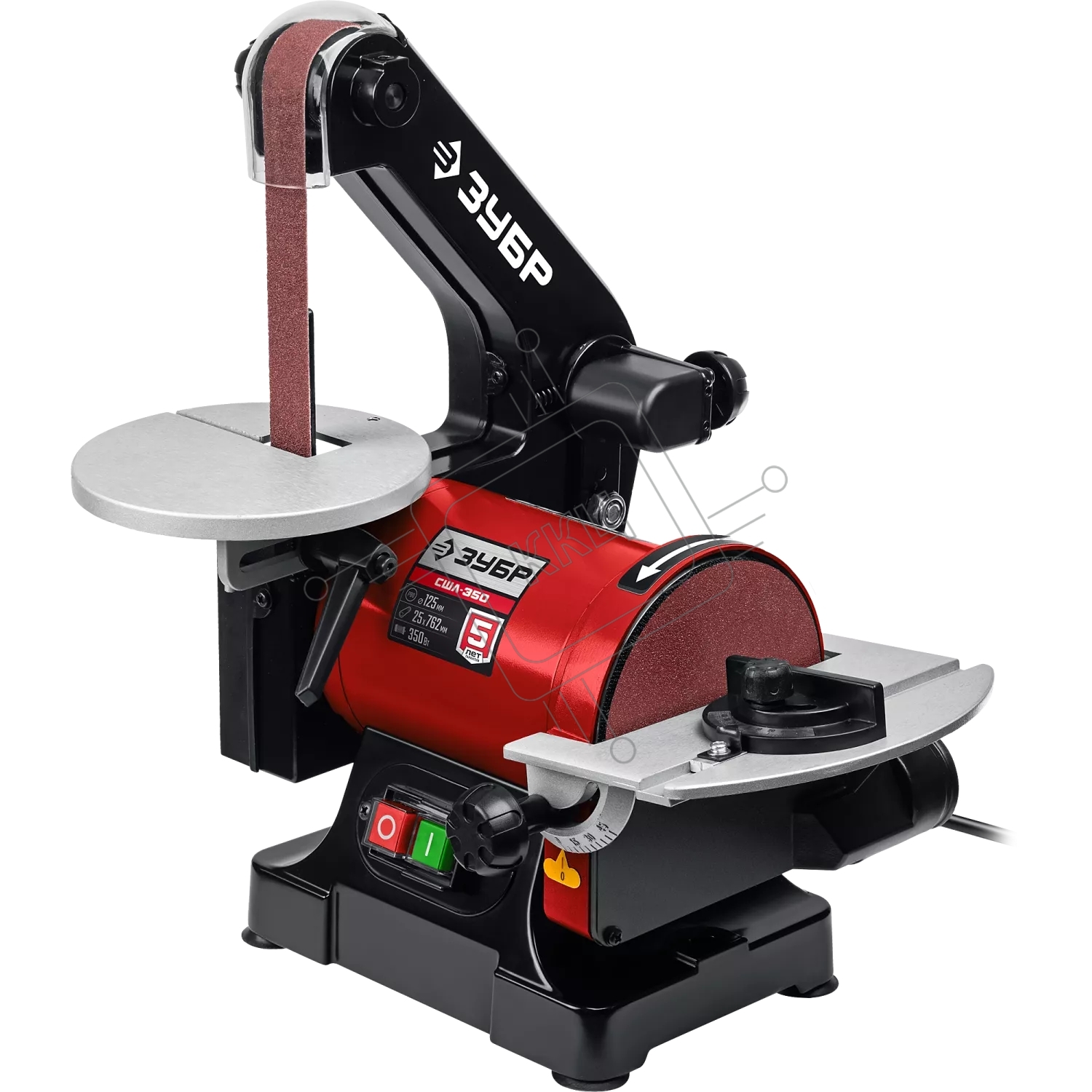 Станок шлифовальный тарельчато - ленточный ЗУБР СШЛ-350 350 Вт, 2980 об/мин, 14 м/с