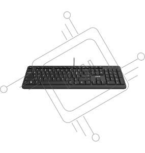Клавиатура CANYON HKB-20, wired keyboard with Silent switches ,105 keys,black, 1.8 Meters cable length,Size 442*142*17.5mm,460g,RU layout