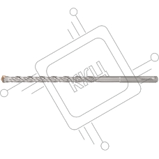 Бур по бетону, SDS-Plus, GreatFlex Light, 10x210 мм