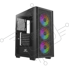 Корпус компьютерный Redragon Paktis3 ITX/Micro-ATX/ATX,3кул12см,черый
