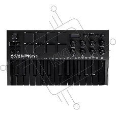 Клавиатура MIDI AKAI [MPK Mini MK3 Black] 25 мини клавиш, 8 пэдов, 8 энкодеров, цвет черный