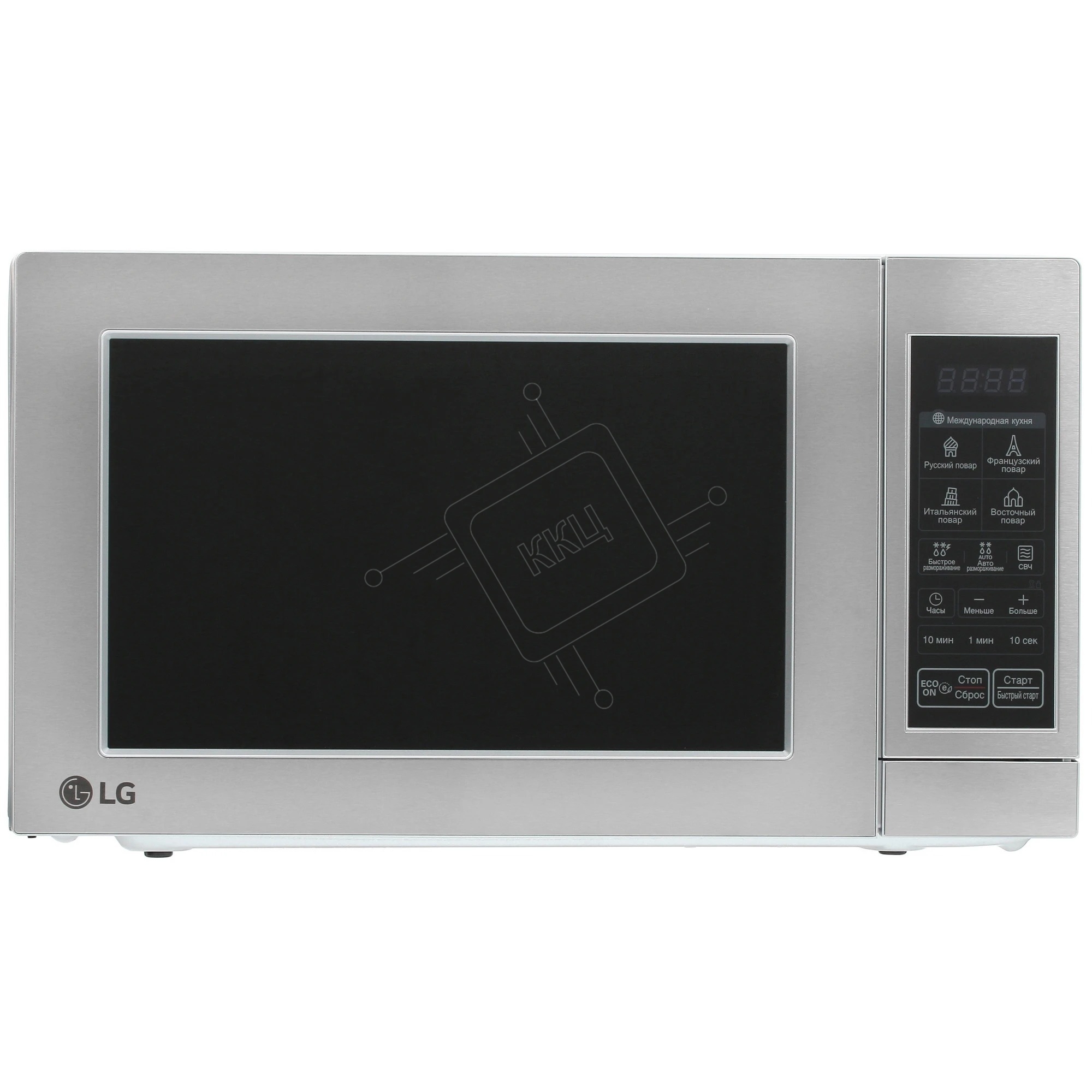 Микроволновая печь LG MS2044V серебристый, 20 л, 700 Вт, переключатели - сенсор