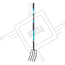 Вилы Palisad LUXE 4-х рогие,огородные,кованые, 190х290х1485 мм, фибергласовый черенок,ПВХ накладка