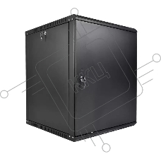 Шкаф телекоммуникационный настенный разборный ЦМО ЭКОНОМ 12U (600 x 650) дверь металл, цвет черный (ШРН-Э-12.650.1-9005)