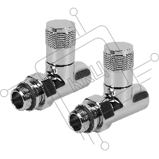 Набор дизайн-вентилей, PIANO, прямой (хром) 1/2