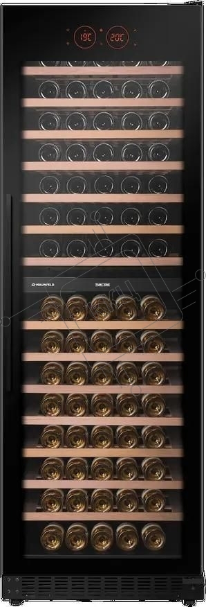 Винный шкаф встраиваемый Maunfeld MBWC-415D171, вместимость: 171 бутылок, черный