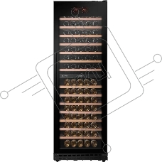 Винный шкаф встраиваемый Maunfeld MBWC-415D171, вместимость: 171 бутылок, черный