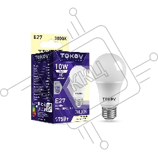 Лампа светодиодная TOKOV ELECTRIC TKE-A60-E27-10-3K 10 Вт А60 3000К Е27 175-265 В