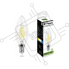 Лампа светодиодная Feron LB-66 (25780) 7 вт Е14 белый свеча FILAMENT