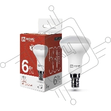 Лампа светодиодная IN HOME LED-R50-VC (4690612024264) 6 Вт 4000К нейтр. бел. E14 525лм 230В