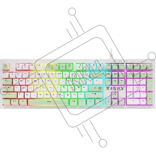 Клавиатура проводная игровая Defender Karon GK-129 RU,белый/зеленый