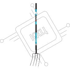 Вилы Palisad LUXE 4-х рогие,сенные, кованые, 210х310х1510 мм, фибергласовый черенок, ПВХ накладка