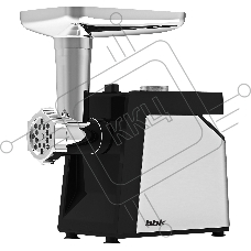 Мясорубка электрическая BBK MG2010 металлик/черный, 2000 Вт, 2.0 кг/мин, реверс, защита от перегрузки, металлический лоток, насадки - 4