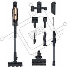 Пылесос вертикальный Haier C6 Flexi антрацит/золотистый, питание от аккумулятора, 250 Вт, уборка сухая, пылесборник 0.7 л
