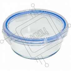 Форма для запекания ЗАБАВА РК-0106/2 круглая с герм.крышкой из жаропр. стекла 1,0 л 17,4*6,7 см