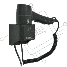 Фен для волос настенный Puff 1205Bl, черный, 1,2 кВт