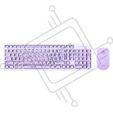 Комплект клавиатура+мышь Smartbuy (SBC-250288AG-WV) ONE 250288AG бело-сиреневый