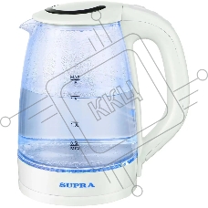 Чайник электрический SUPRA KES-1812G 1.8л. 1850Вт белый (корпус: стекло)