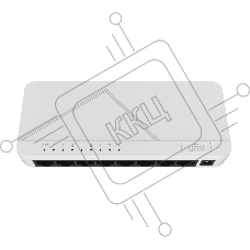 Коммутатор Uniview NSW1010-8T-IN, 8×100 Мбит/с, неуправляемый