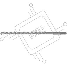 Бур по бетону, SDS-Plus, GreatFlex Light, 10x260 мм