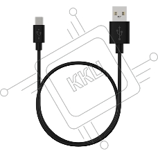 Кабель Maxvi MC-02 black USB-A - Type-C ток макс. нагрузки 2А, макс. напряжение 5V, длина кабеля 1м, материал PVC, черный