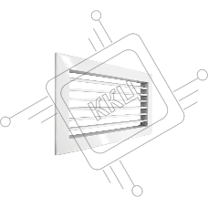 Решетка настенная однорядная Shuft 1 WA 500*200