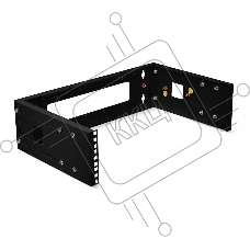 Кронштейн телекоммуникационный Cabeus NC-3U-BK настен. регул.глуб. 3U 19