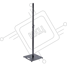 Стойка для акустической системы K&M 26729-000-55 высота от 1110 до 1810 мм, дисметр трубы 35 мм, возможность использования в ограниченном пространстве, квадратное основание, цвет черный