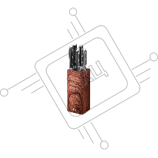Подставка для ножей универсальная LARA LR05-102 Wood <квадрат> Soft touch