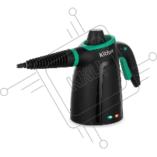 Пароочиститель ручной Kitfort КТ-9170-2 1050Вт черный/зеленый