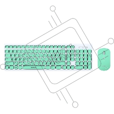 Комплект клавиатура+мышь Smartbuy (SBC-250288AG-WG) ONE 250288AG бело-зеленый