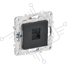 Розетка компьютерная IEK SKANDY SK-K01G графит RJ45 кат.5E SK-K10-1-K53