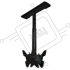 Потолочное крепление Wize C37D60A для 2-х дисплеев 1337+, VESA 75x75, 100x100, 200x100, 200x200 мм, (400х400 опционально, адаптер AD400), наклон +20°, поворот 360°, длина штанги 91-152 cм, до 73 кг, черн.