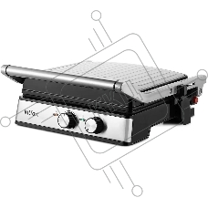 Электрогриль Kitfort КТ-3601 2000Вт серебристый/черный