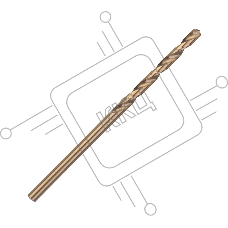 Сверло PATRIOT EXPERT по металлу, Р6М5К5, 2,5 мм, упаковка 10шт