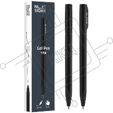 Ручка гелевая Deli Nusign (NS552GREY) серый, d=0.5мм, черные чернила, автоматическая