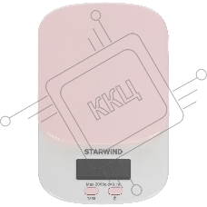 Промо_Весы кухонные электронные Starwind SSK2157 макс.вес:2кг розовый