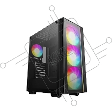 Компьютерный корпус Deepcool MATREXX 55 V4 без БП, боковое окно (закаленное стекло), 3xARGB LED 140мм вентилятора спереди, 1xARGB LED 120мм вентилятор сзади, черный, ATX