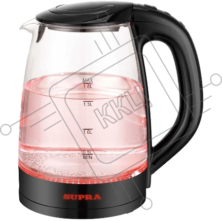 Чайник электрический Supra KES-1811G 1.8л. 1850Вт черный (корпус: стекло)