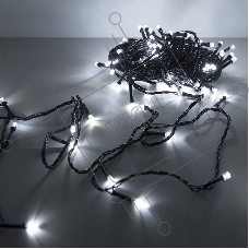 Гирлянда светод. рисовая Funray RL-110W, 10м, 100LED, хол.белый, темно-зел. шнур 0,7м, контроллер