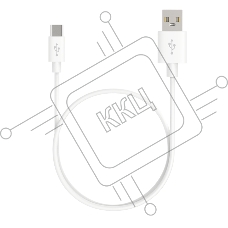 Кабель Maxvi MC-02 white USB-A - Type-C ток макс. нагрузки 2А, макс. напряжение 5V, длина кабеля 1м, материал PVC, белый