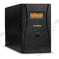 Источник бесперебойного питания ExeGate EP212519RUS SpecialPro Smart LLB-1000.LCD.AVR.4SH.RJ.USB 1000VA, черный, 4 евророзетки, USB