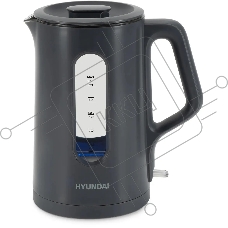 Чайник электрический Hyundai HYK-G4508 1.5л. 1700Вт серый/прозрачный корпус: стекло