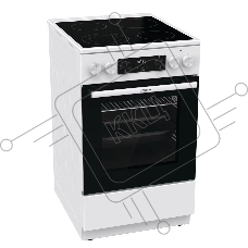 Плита электрическая Gorenje GEC5C40WC белый, конфорок 4 шт, духовка 70 л, 50 см x 85 см x 59.4 см