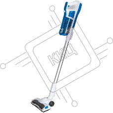 Пылесос вертикальный SUPRA VCS-5097 белый/синий, питание от аккумулятора, 140 Вт, уборка сухая, пылесборник 0.8 л