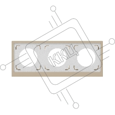 Рамка 3 поста IP44, KANT, ванильный марципан