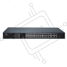 Коммутатор Uniview NSW2010-26GT2GC-POE-IN, 24×1 Гбит/с PoE+ + 4×1 Гбит/с Uplink, неуправляемый