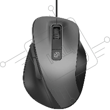 Мышь проводная Oklick 504M черный/серый, 3600 dpi, USB, кнопки - 6