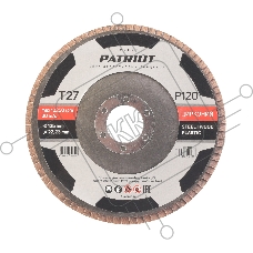 Круг лепестковый торцевой Patriot EXPERT 125мм*22,23мм*P120 цирконий